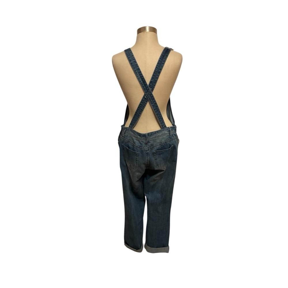 Lulu's distressed denim overalls - Picture 7 of 11